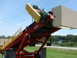 48 x 50 Drive Over Truck Unloading Conveyor